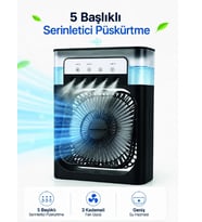 Northcity Püskürtmeli Masaüstü Fan 5 Sis Çıkışı 600ml Su Haznesi 3 Hızlı Ayar ve 7 Renk Işık