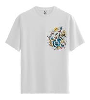 Jazz Vibes - %100 Pamuklu Erkek Beyaz Tişört - Premium Quality