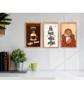 BK Home Coffee Tasarımlı Dekoratif 3’lü Retro Ahşap Tablo-4