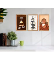 BK Home Coffee Tasarımlı Dekoratif 3’lü Retro Ahşap Tablo-4