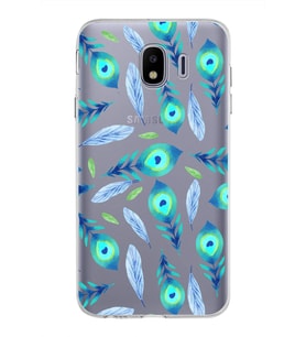 PrintiFy Samsung Galaxy J4 ile Uyumlu 1mm Slim Fit Nazar Boncuğu 3 Baskılı Şeffaf  Kılıf