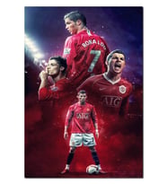 Ahşap Tablo Cristiano Ronaldo 7 Kompozisyon (35x50 Cm Boyut)