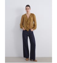 LCW Jeans İndigo Beli Kuşaklı Wideleg Kadın Jean Pantolon