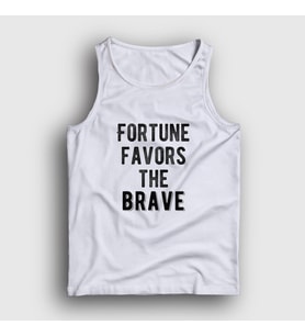Presmono Unisex Beyaz Fortune Favors The Brave Atlet 423338tt (Beyaz)
