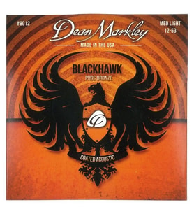 Dean Markley 8012 Blackhawk Kaplamalı Akustik Gitar Teli (12-53)  Medium Light Kalınlık Parlak Ton