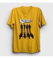 Presmono Unisex Sarı Gang Film Otomatik Portakal A Clockwork Orange T-Shirt 242323tt (Sarı)