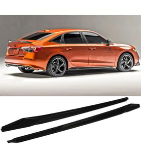 Honda Civic FE Yan Marşpiyel Seti V2 Plastik 2 Adet Mat Siyah 2022 2023 2024 2025