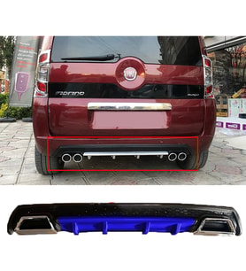 Fiat Fiorino Mavi Difüzör Çiftli Kare Egzoz Görünümlü D Tip Difizör