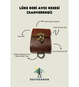 Lüks Deri Avcı Kesesi (Kahverengi)