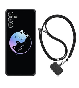 Samsung A23 A31 A32 A50 A51 A52 A53 A70 Kılıf Boyun Askılı Silikon Love Cats 1604