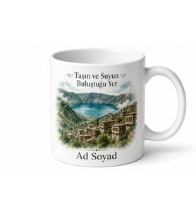 Bitlis Tarih ve Doğa Temalı Baskılı Kupa Bardak Hediye Porselen Mug