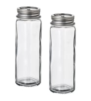 IKEA CITRONHAJ tuzluk-karabiberlik cam-paslanmaz çelik 12 cm 2 parça