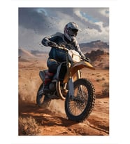 Cross Yapan Motorcu Model Ahşap Tablo
