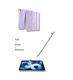 iPad Air 13" M2 M3 A3270 A3271 A2899 A2903 Çip Uyumlu Tablet Kılıfı Tablet Kalemi ve Ekran Koruyucu