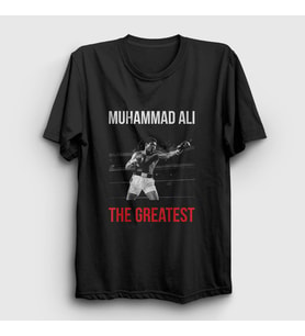 Presmono Unisex Siyah Great Boxing Boks Muhammad Muhammed Ali T-Shirt 509133tt