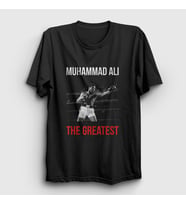 Presmono Unisex Siyah Great Boxing Boks Muhammad Muhammed Ali T-Shirt 509133tt
