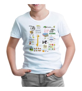 İngilizce - Sınavlar Beyaz Çocuk Tshirt