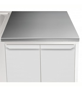 Electrolux Professional Üst Tabla, Sırtsız, 800 Mm, 1,5 Mm Kalınlıkta Üst Tabla 18 Mm Kalınlığında Ses Sönümlendirici Malzeme Ve Ayrıca 2 Paslanmaz Kayıtla Güçlendirilmiştir - Modular Line TPLA8