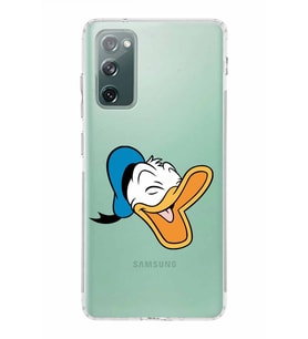 Samsung Galaxy S20 FE  Kamera Korumalı Kapak Donald Duck Tasarımlı  Şeffaf  Kılıf