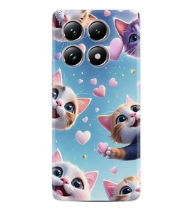 Xiaomi Redmi Note 14 Pro Plus Kılıf Boutique Baskılı Resimli Kalp ve Kedi Pcode -035