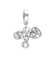 Sonsuza Dek Aileyiz Charm  925 Ayar Gümüş