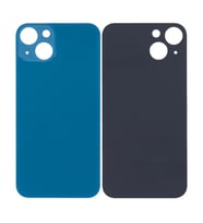 Apple iPhone 13 Uyumlu LOGOLU Arka Pil Batarya Kapağı - LENS HARİÇ (Mavi)