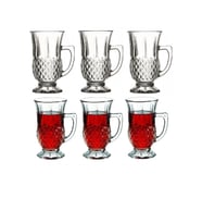 Şık 6'lı Kulplu Bardak Seti, 160 cc, Modern ve Dayanıklı Tasarım