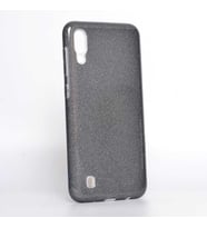 Samsung Galaxy M10 Kılıf Simli Parlak Shining Kapak (Siyah)