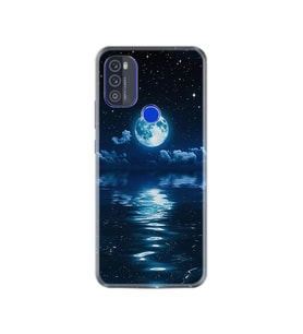 Reeder P13 Blue Max 2021 Kılıf Resimli Desenli Baskılı Silikon Kılıf Night Moon 1133