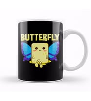 Cute Butterfly Stick Of Butter With Wings Pun Kupa Bardak Porselen
