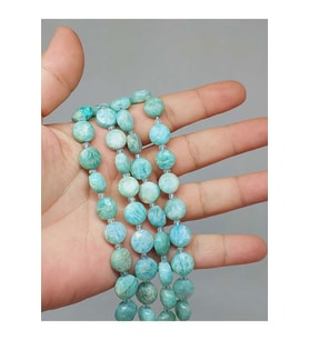 Bileklik Boy Amazonit Taşı 5.5*9.5mm Yarım Dizi (51484) (18CM UZUNLUĞUNDADIR)