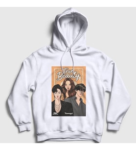 Presmono Unisex Beyaz Lim Ju Kyung True Beauty Kapüşonlu Sweatshirt 475907tt