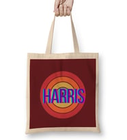 Democrat Kamala Harris 2024 - Vintage Retro Rainbow Style Bez Çanta Uzun Saplı