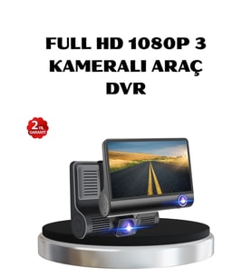 Full Hd Araç Kamerası 3’lü 4.0” Ekranlı Ve Hdr Gece Görüşlü