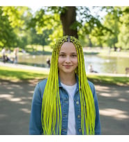 Afrika Örgüsü Ve Rasta İçin Sen / Neon Sarı