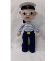 Denizci Tayfa Bebek Amigurumi Organik Oyuncak