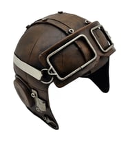 Vintage Metal Pilot Kaskı - El Yapımı Retro Havacılık Dekoru