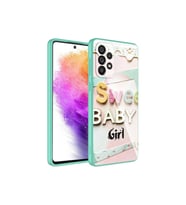 Samsung Galaxy A13 4G Uyumlu Kılıf Kamera Korumalı Desenli Sert Silikon Zore Epoksi Kapak