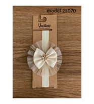 Krem Fiyonk Bebek Bandana Saç Aksesuar 23070