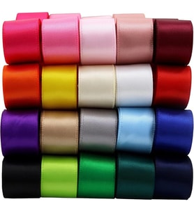 Dar Dokuma Krem Saten Kurdele - 1 Cm. x 10 Metre - 3 Adet