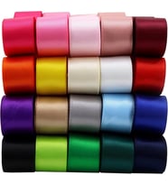 Dar Dokuma Krem Saten Kurdele - 1 Cm. x 10 Metre - 3 Adet