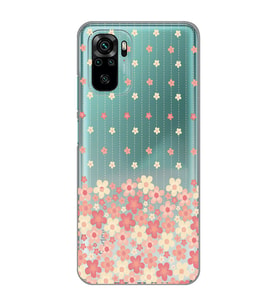 Redmi Note 10/Note 10S Uyumlu Çiçek Desenli Şeffaf Telefon Kılıfı