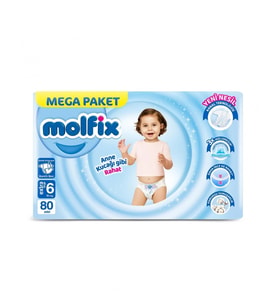Molfix Mega Paket Bebek Bezi 6 Beden 15+ Kg 80 Adet