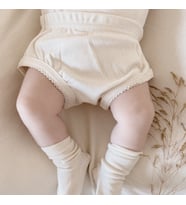 Naturaborn GOTS Organik Sertifikalı Kroşetalı Bebek Külot (Bej)