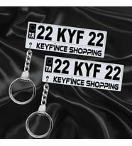 Keyf'ince Shopping Kişiye Özel Çift Yönlü Gümüş Aynalı Pleksi Plaka Anahtarlık Premium Tasarımlı Hediye Model-5