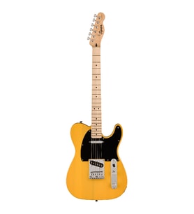 Squier 0373453550 Sonic Telecaster Elektro Gitar (Butterscotch Blonde)  Akçaağaç Klavye Siyah Pickguard ve Klasik Sarı Renk