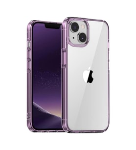 BİKAPAK ELIT CRYSTAL IPHONE 15 ŞEFFAF MOR KAPAK