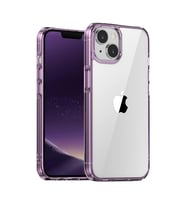 BİKAPAK ELIT CRYSTAL IPHONE 15 ŞEFFAF MOR KAPAK