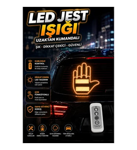 Uzaktan Kumandalı Araç LED Jest Işığı Çok Fonksiyonlu Dekoratif Sürüş Lambası