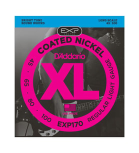 Daddario Exp170 Bass Gitar Tel Seti, 45-100, Coated Nickel, Regular Light